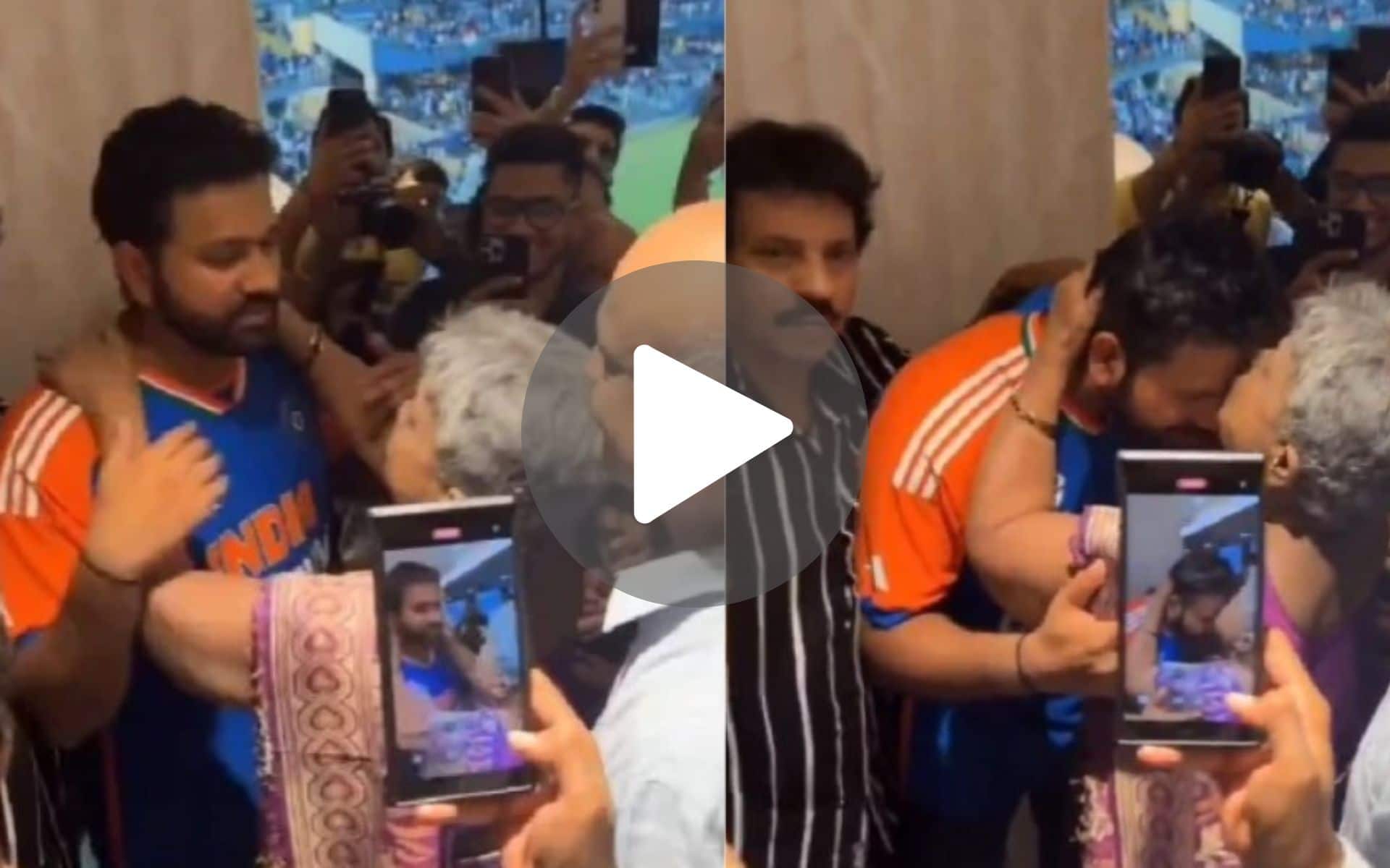 [Video] T20 विश्व कप जीत के जश्न के दौरान रोहित शर्मा ने बिताए मां के साथ भावुक पल